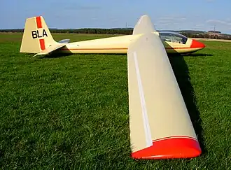 A sideview of a Skylark 4 resting on a plain