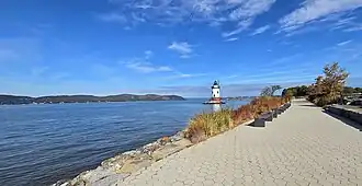 Westchester RiverWalk, with a view of Tappan Zee and Tarrytown Light