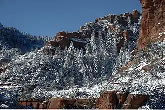 Slide Rock State Park during the 2011 winter season
