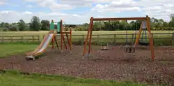 A slide and swing