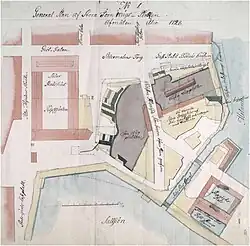 Plan by municipal architect Johan Eberhard Carlberg, 1728