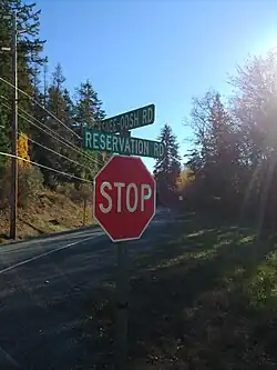 Intersection of Snee-Oosh Road and Reservation Road