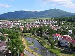View of Snina with Vihorlat Mountains in the background