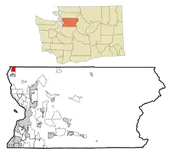 Location of Lake Ketchum, Washington