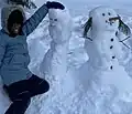 Snowwoman & her snowchild, Canada.