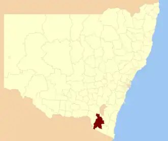 Location in New South Wales