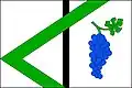 Flag of Sobůlky, Czech Republic, with an irregular chevron