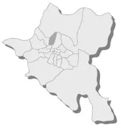 Location of Nadezhda in Sofia Municipality