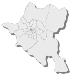 Location of Vazrazhdane in Sofia Municipality