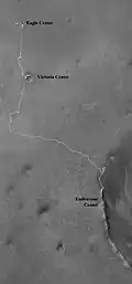 Annotated Opportunity traverse map as of June 11, 2014 (Sol 3689)