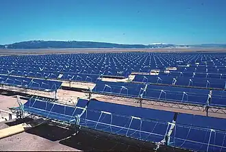 Image 18Part of the 354 MW Solar Energy Generating Systems (SEGS) parabolic trough solar complex in northern San Bernardino County, California (from Solar power)