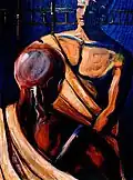 Roman Soldiers (guardians series), 50 × 70&nbsp;cm, acrylic on canvas