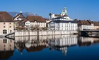 Aare river and St. Ursus cathedral
