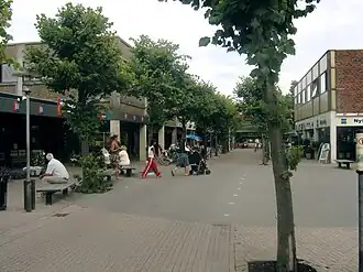Solrød Centre, home to the town hall, the local S-train station and many shops