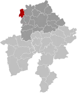 Location of Sombreffe in Namur Province