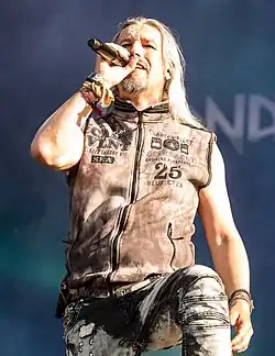 Tony Kakko performing with Sonata Arctica in 2023
