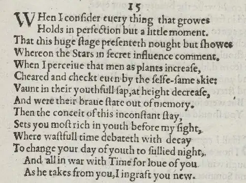 Detail of old-spelling text