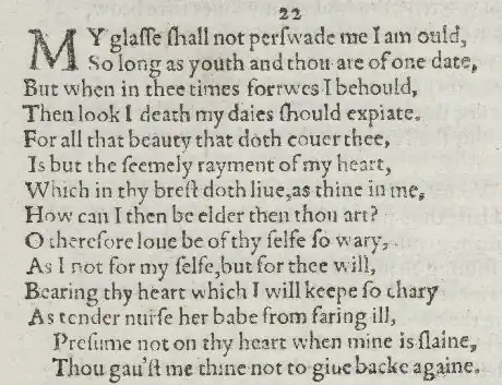 Detail of old-spelling text