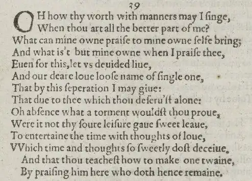 Detail of old-spelling text