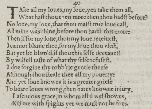Detail of old-spelling text