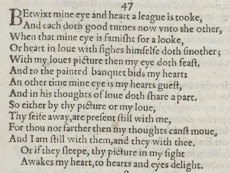 Detail of old-spelling text