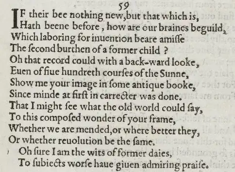 Detail of old-spelling text