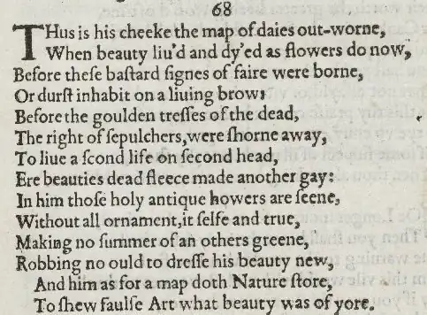 Detail of old-spelling text