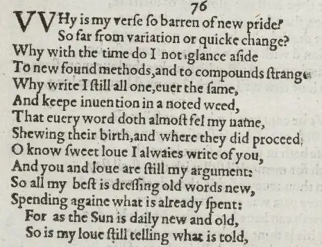 Detail of old-spelling text