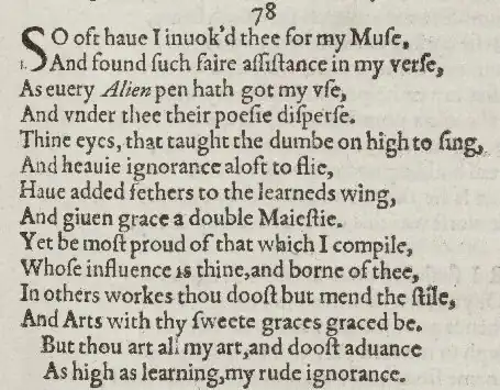 Detail of old-spelling text
