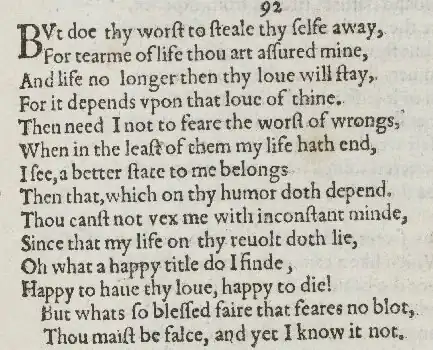 Detail of old-spelling text