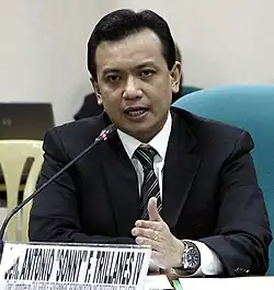 Former senator Antonio Trillanes