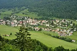 Sonvilier village from the ruins of Erguel Castle