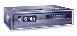 A 1969 radio alarm clock (Sony Digimatic 8FC-59W) with an early digital display