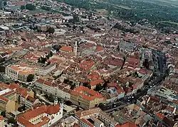 The city of Sopron is located in the range