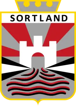 Former coat of arms of Sortland (1950s-1985)