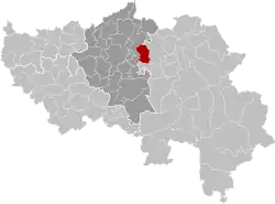 Location of Soumagne in Liège province