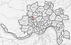 Location of South Cumminsville