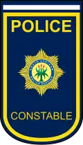 The Constable rank of the South African Police Service.