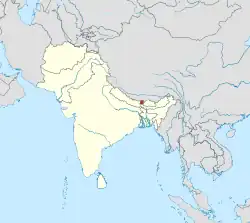 Sikkim was a small country located between India and China.