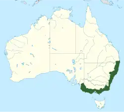 The drainage division thinly stretches from the New South Wales-Queensland border down the East coast to eastern South Australia
