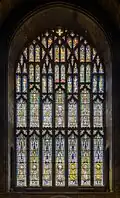 West window of Southwell Minster representing angels as beams of light (1996)