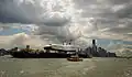 Enterprise enroute to its new home aboard USS Intrepid