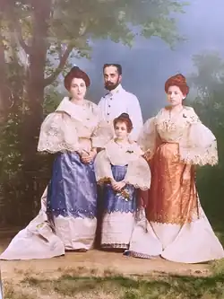 A Spanish official in the Philippines and his family (mid-late 1890s)