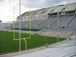 Goal line and post