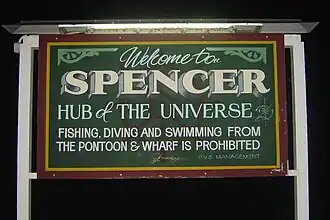 Spencer Welcome Sign