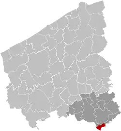 Location of Spiere-Helkijn in West-Flanders