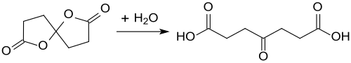 Hydrolysis of spirodilactone