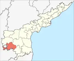 Location of Sri Sathya Sai district