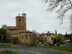 The church and surroundings in Saint-Benoît