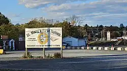 A color photograph featuring a sign for St. Mary's First Nation